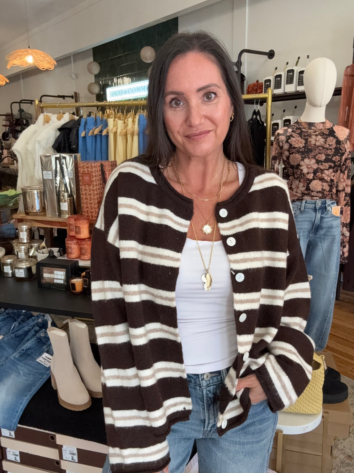 Jolie Striped Cardigan