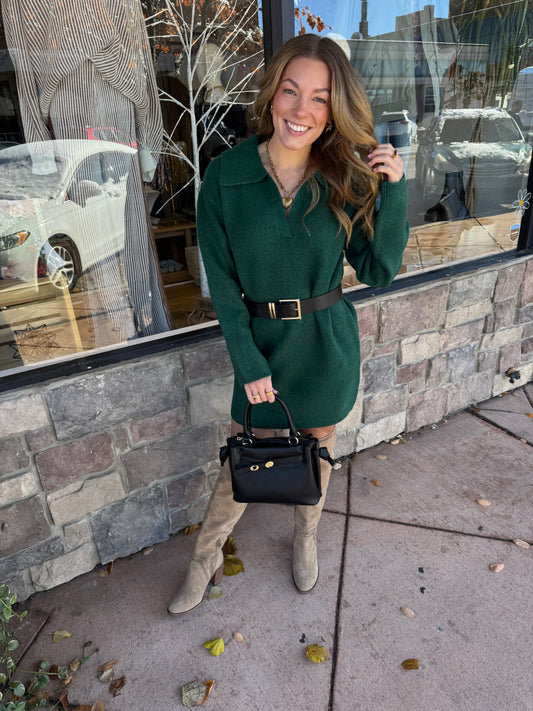 The Meadow Knit Dress – Evergreen
