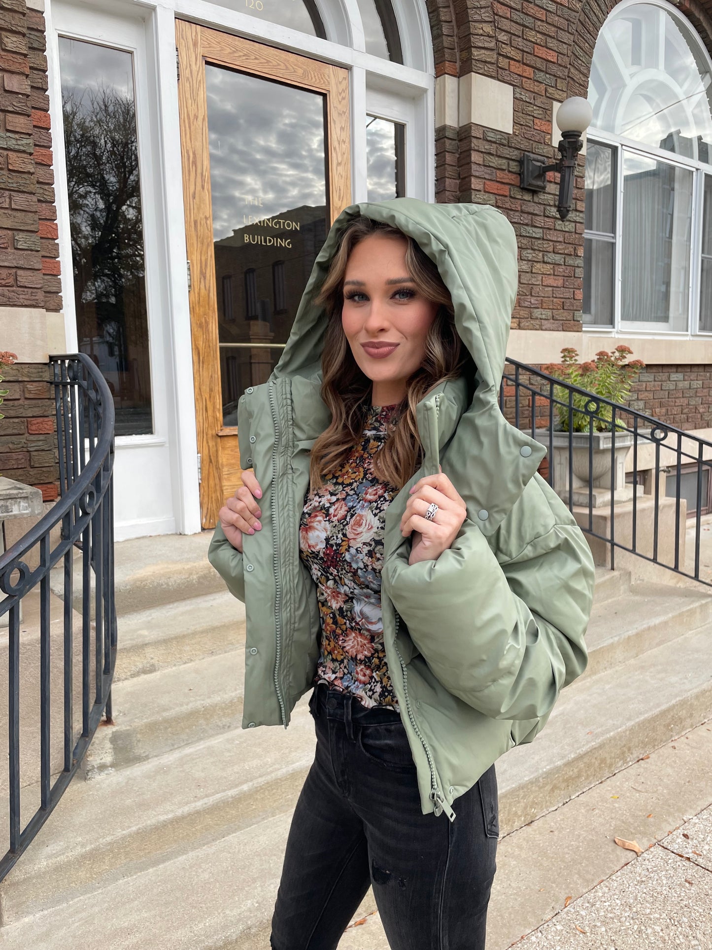 Living In This Puffer Jacket - Sage