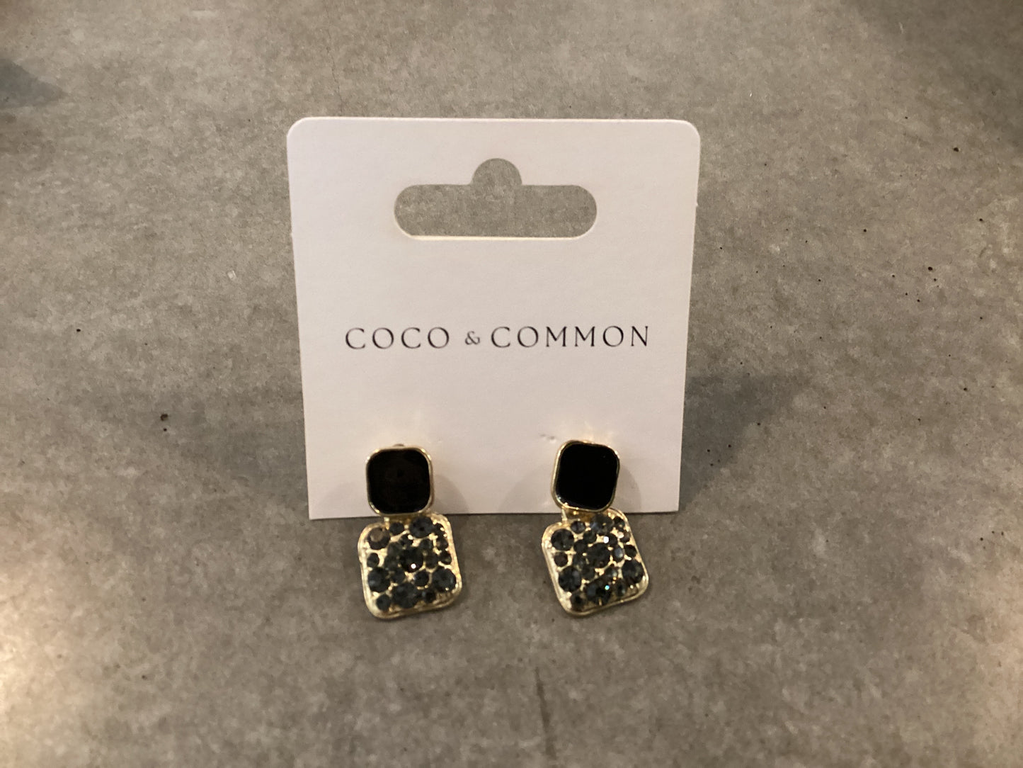 Black Stone Earrings