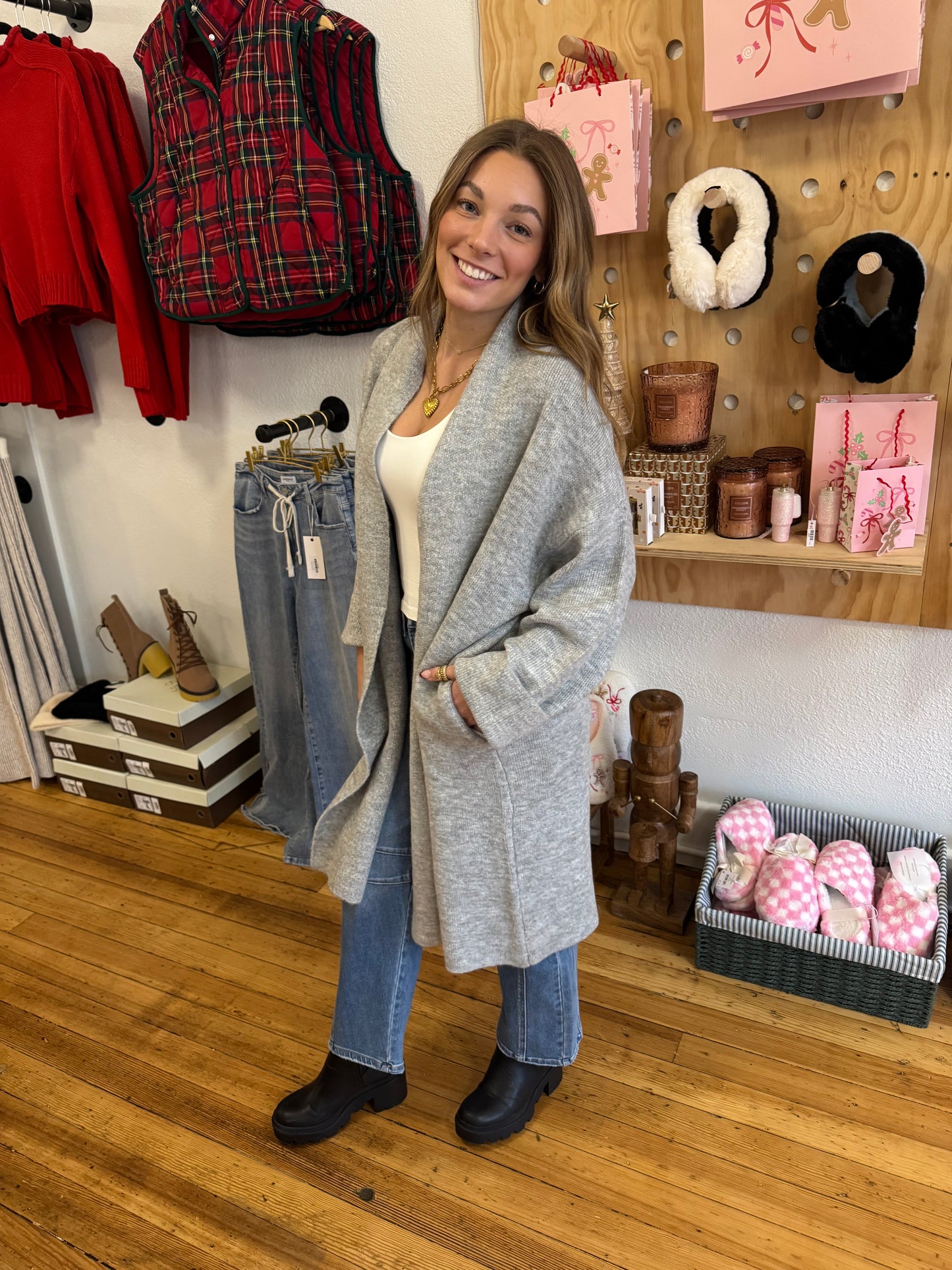 The Sunday Stroll Cardigan – Heather Gray