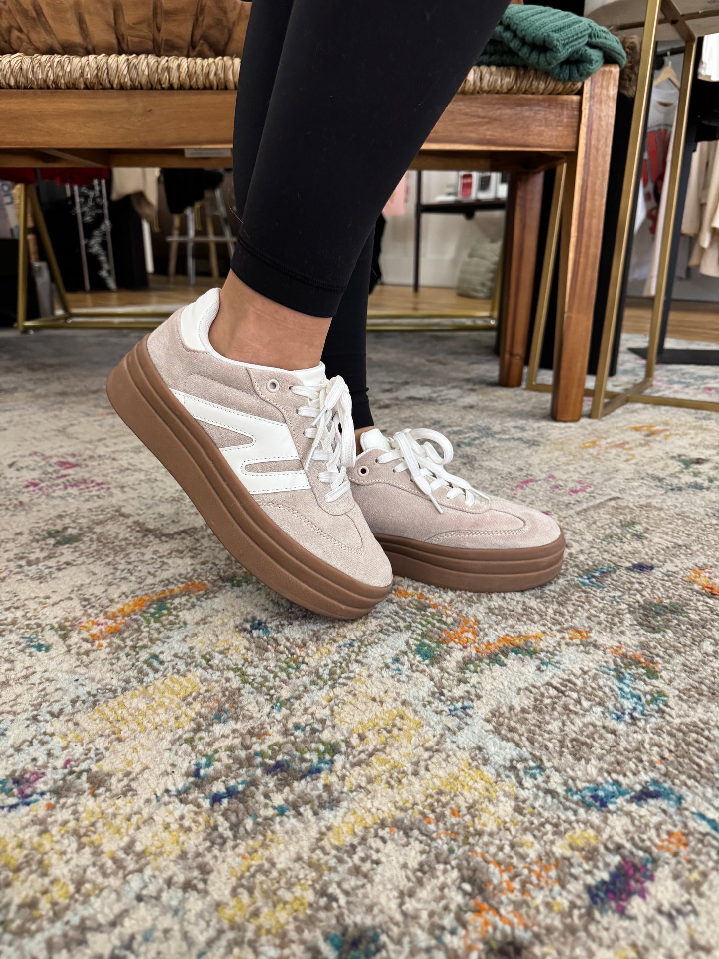 Taylor Platform Sneaker - Beige