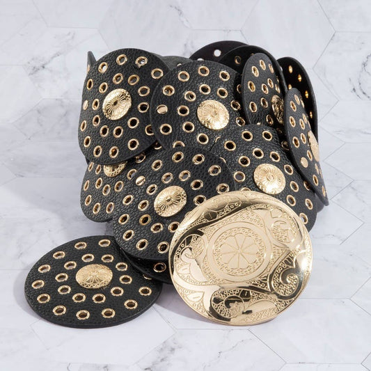 Western Disc Belt | Gold & Black