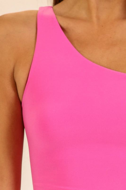 Electric Sunset One-Shoulder Tank