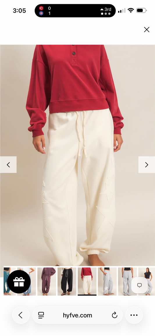 Starstruck Sweatpants - Cream