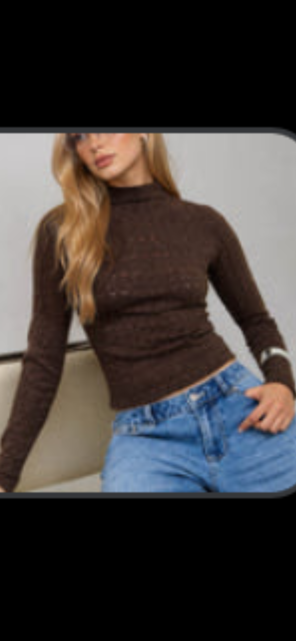 Truffle Mock Neck Top