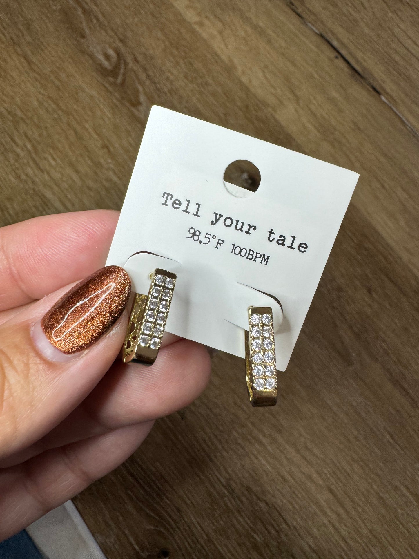 Pave Huggie Earrings