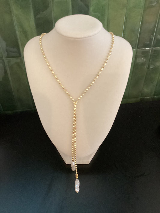 Pearl Lariat Necklace