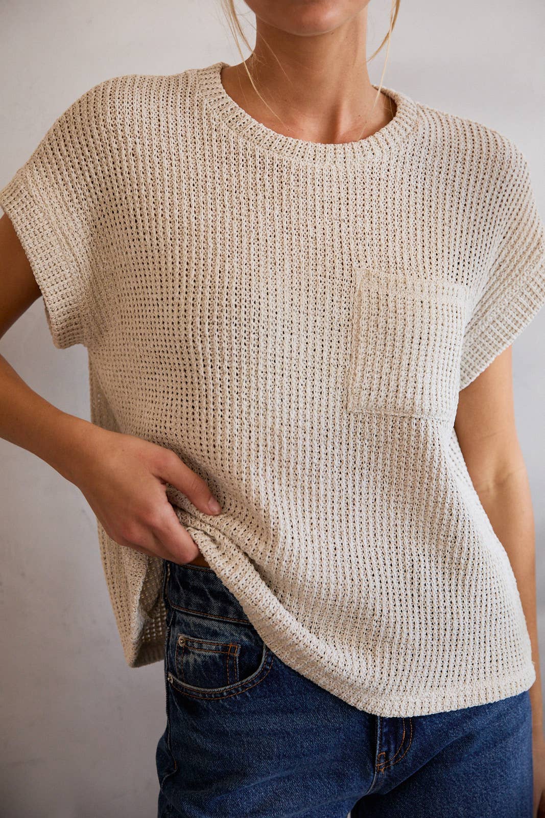 Linen Sky Knit Top