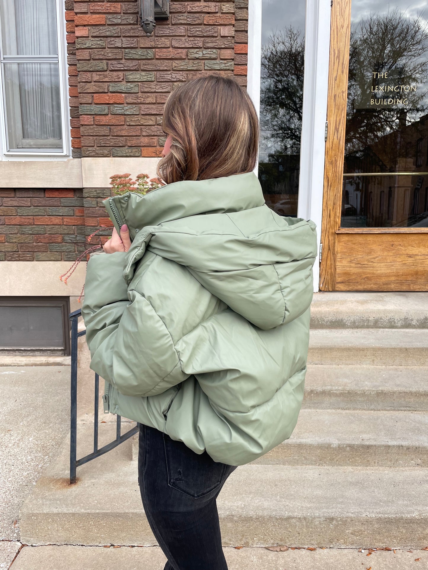 Living In This Puffer Jacket - Sage