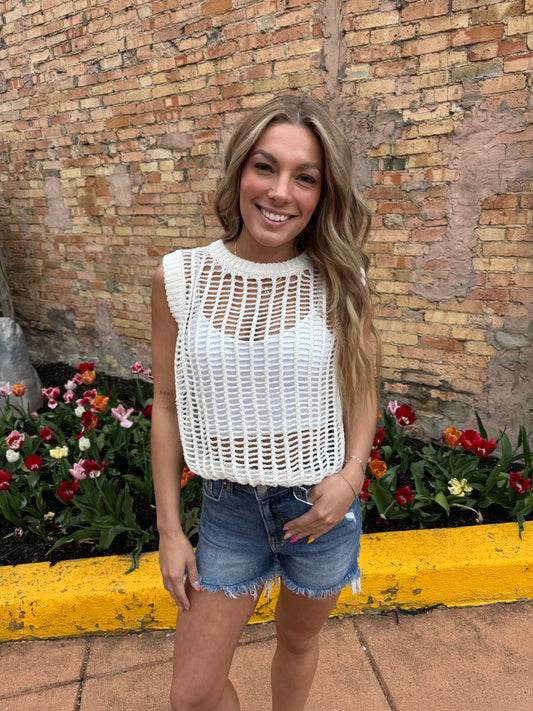 Olivia Open Knit Top