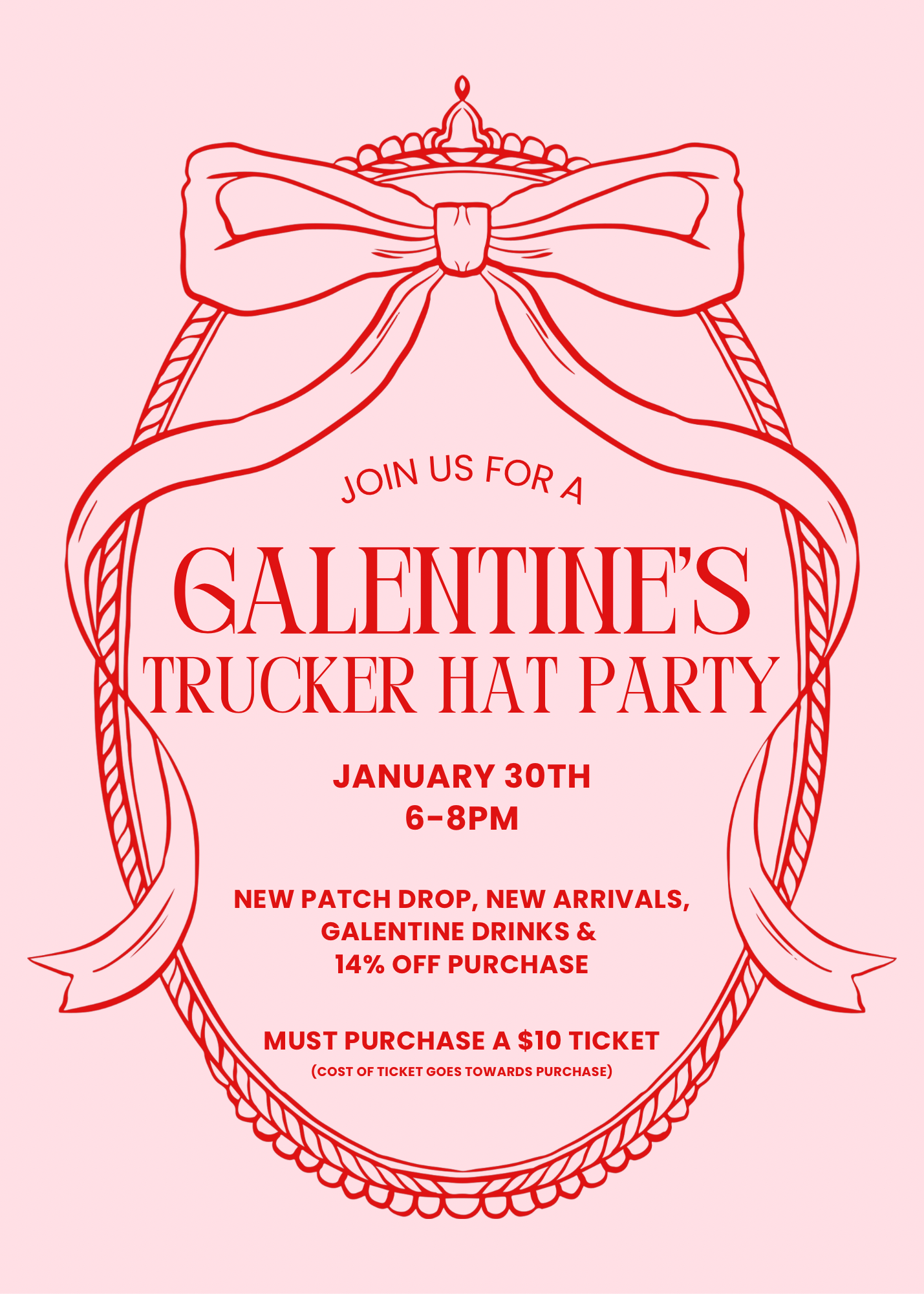 Galentine’s Trucker Hat Party