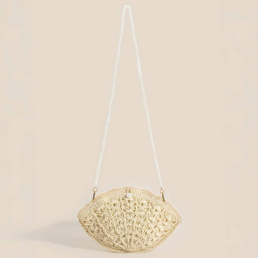 Seashell Ivory Straw Bag