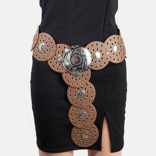 Western Disc Belt | Silver & Brown