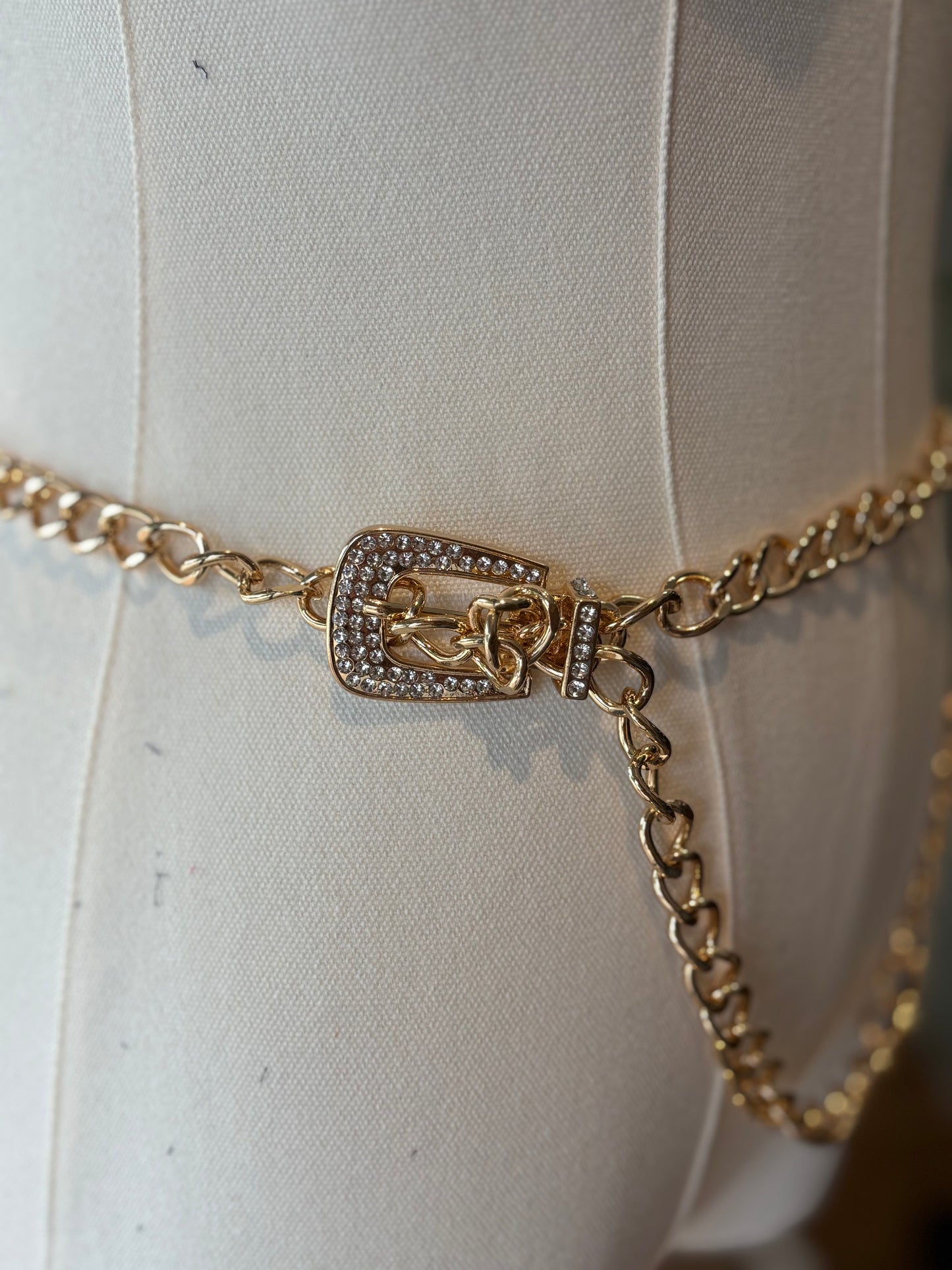Bling Chain Belt - Gold