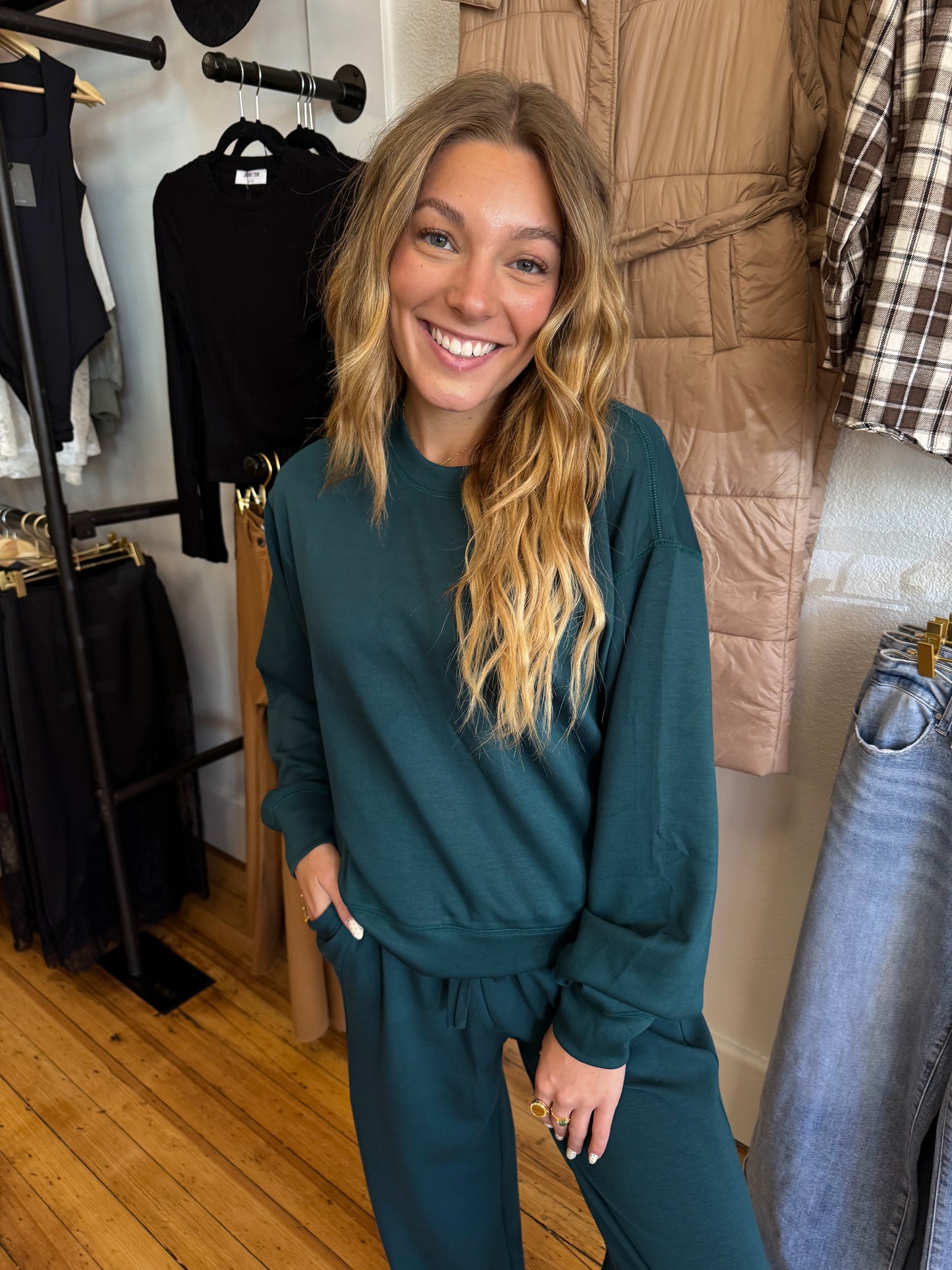 Marlow Pullover-Deep Green