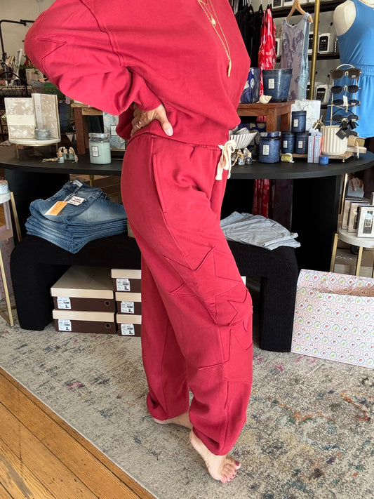 Starstruck Sweatpants - Red