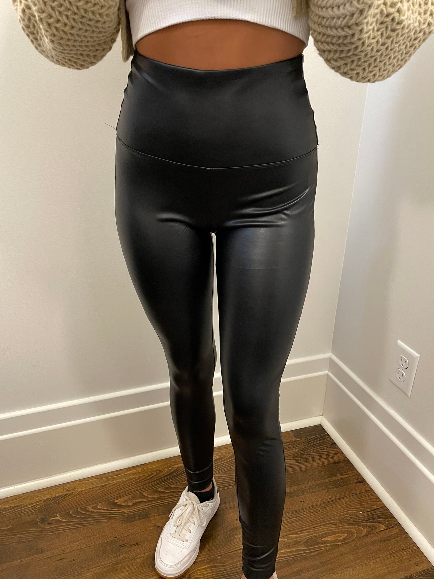 Pleather Black Leggings