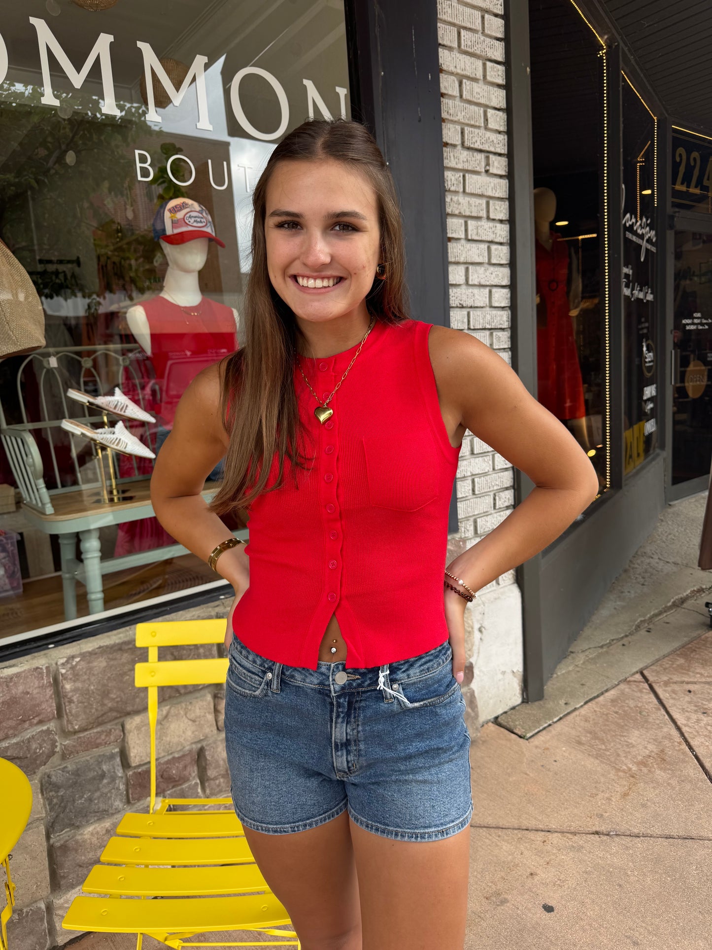Josie Button Down Tank