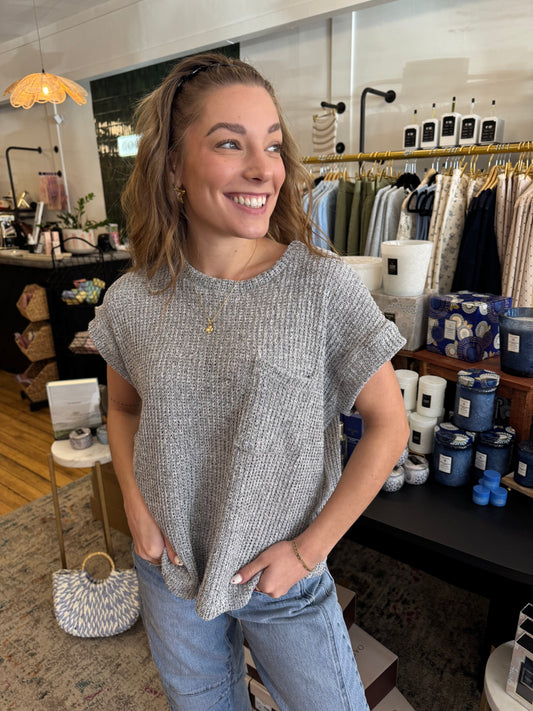 Silver Drift Knit Top