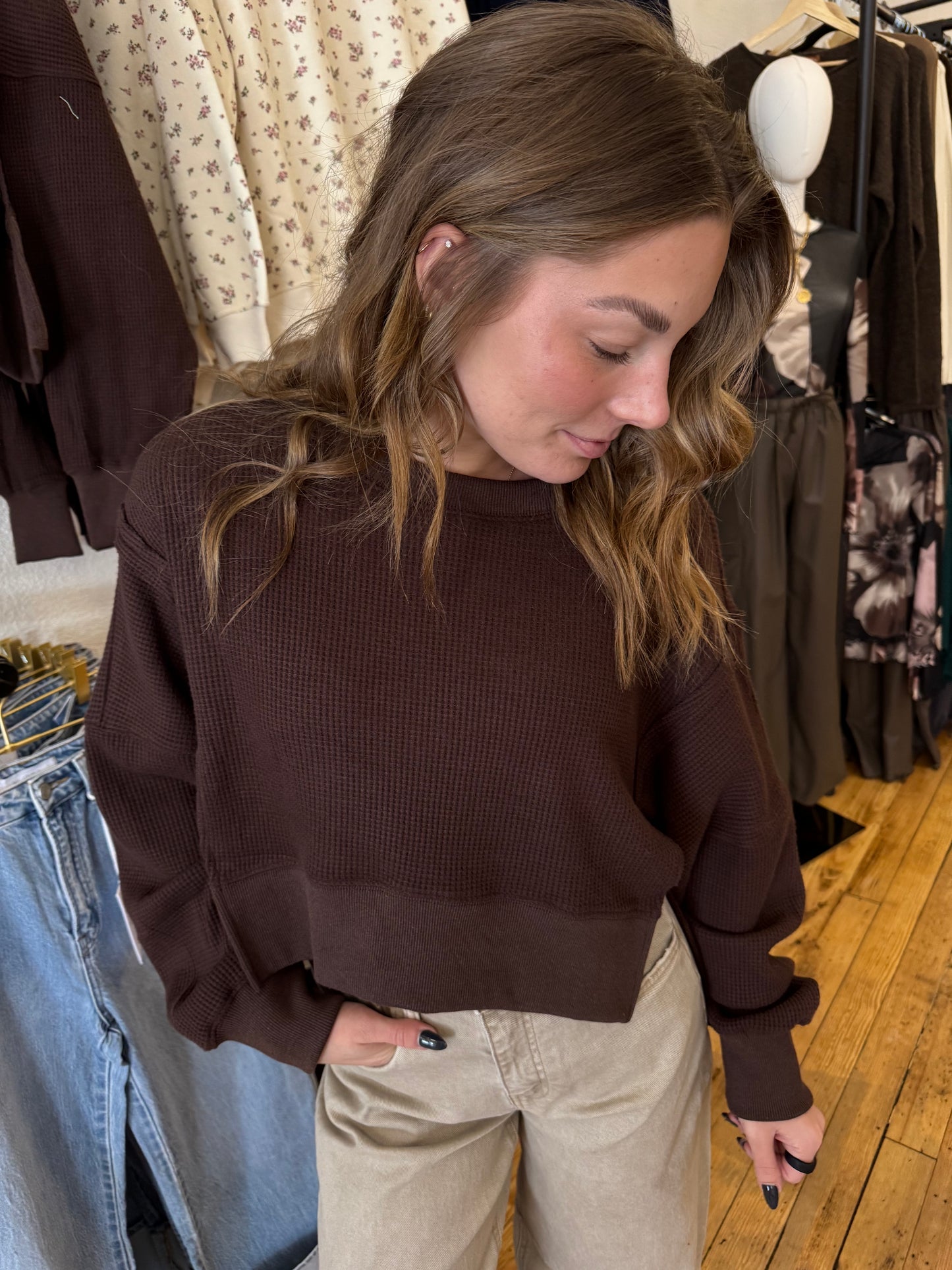 Cocoa Drift Waffle Top