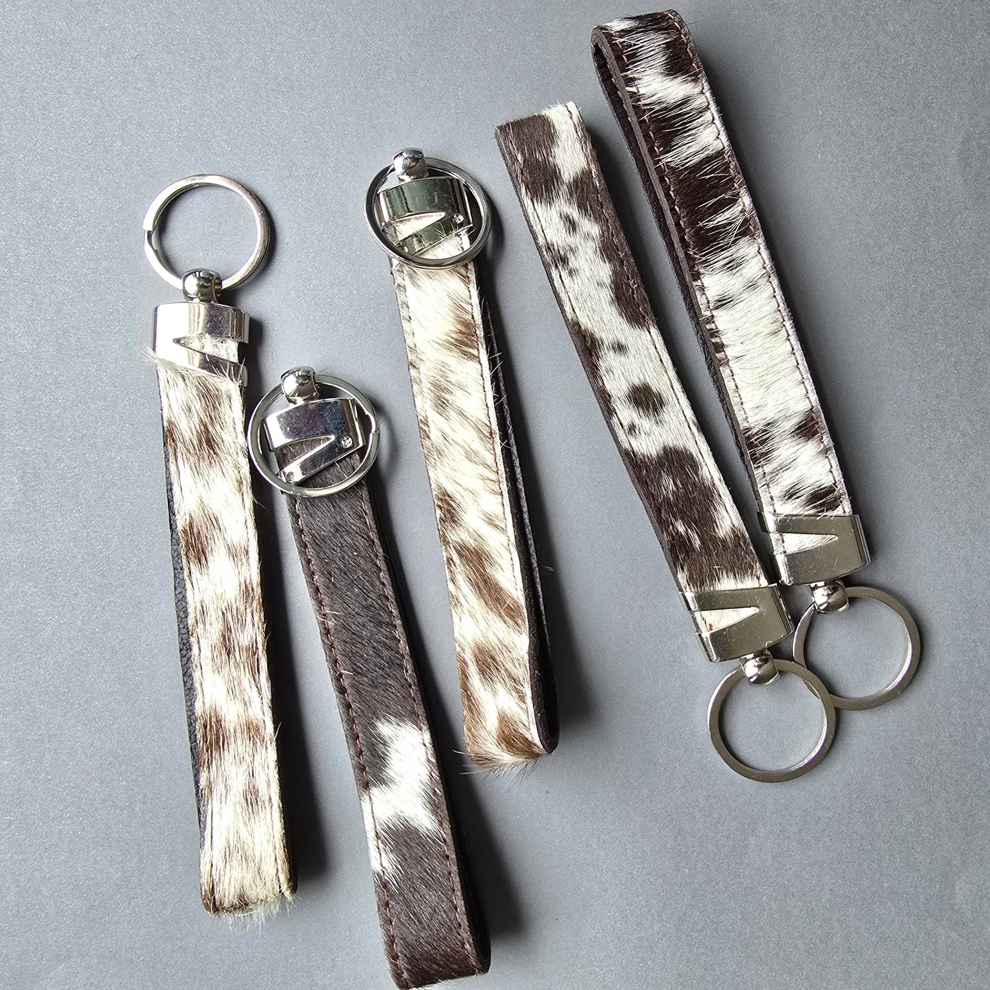 Genuine Cowhide Keychain | Brown