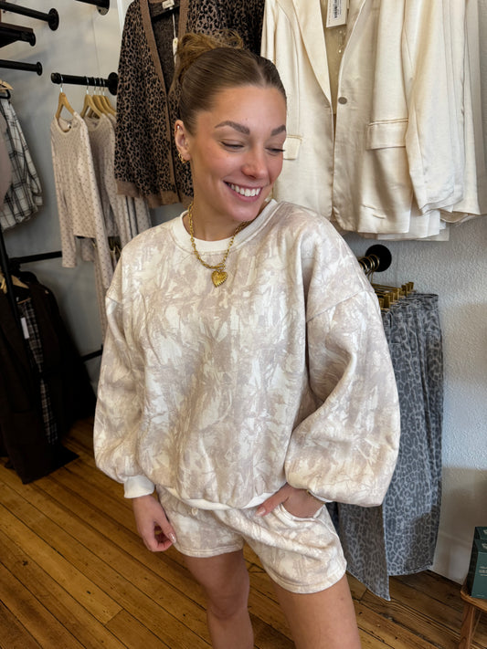 Woodland Camo Crewneck Set