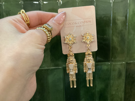Snowflake Nutcracker Earrings