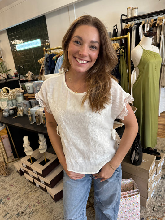 Willow Lace Tie Blouse