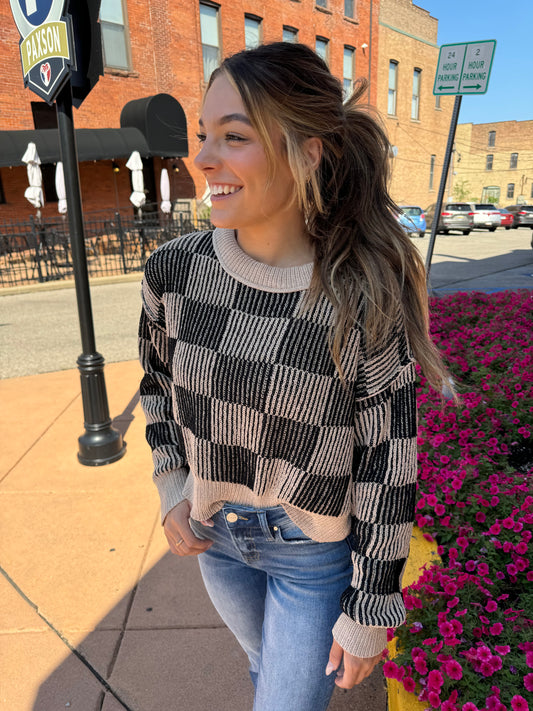 Bonfire Checker Sweater