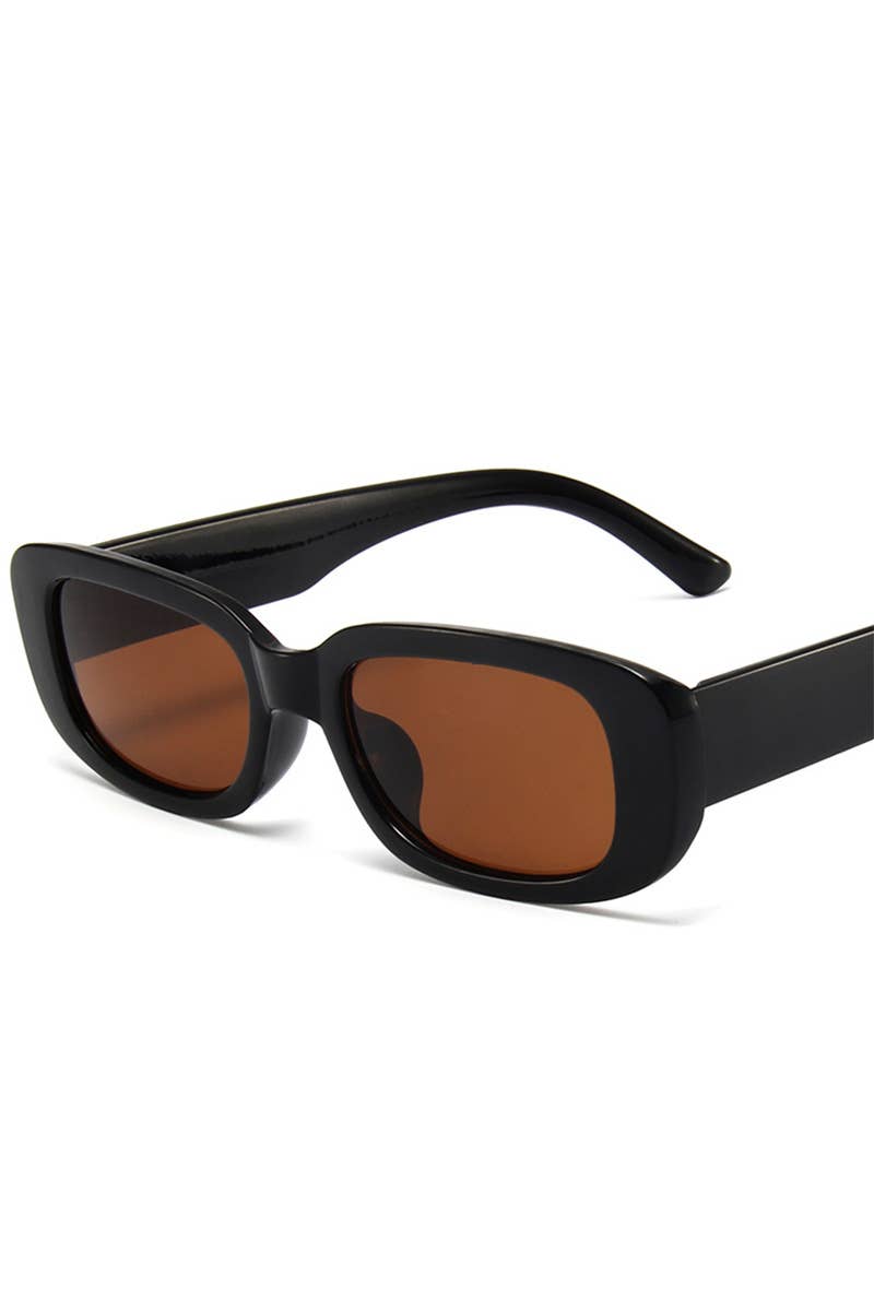 Square Sunglasses | Black/ Brown