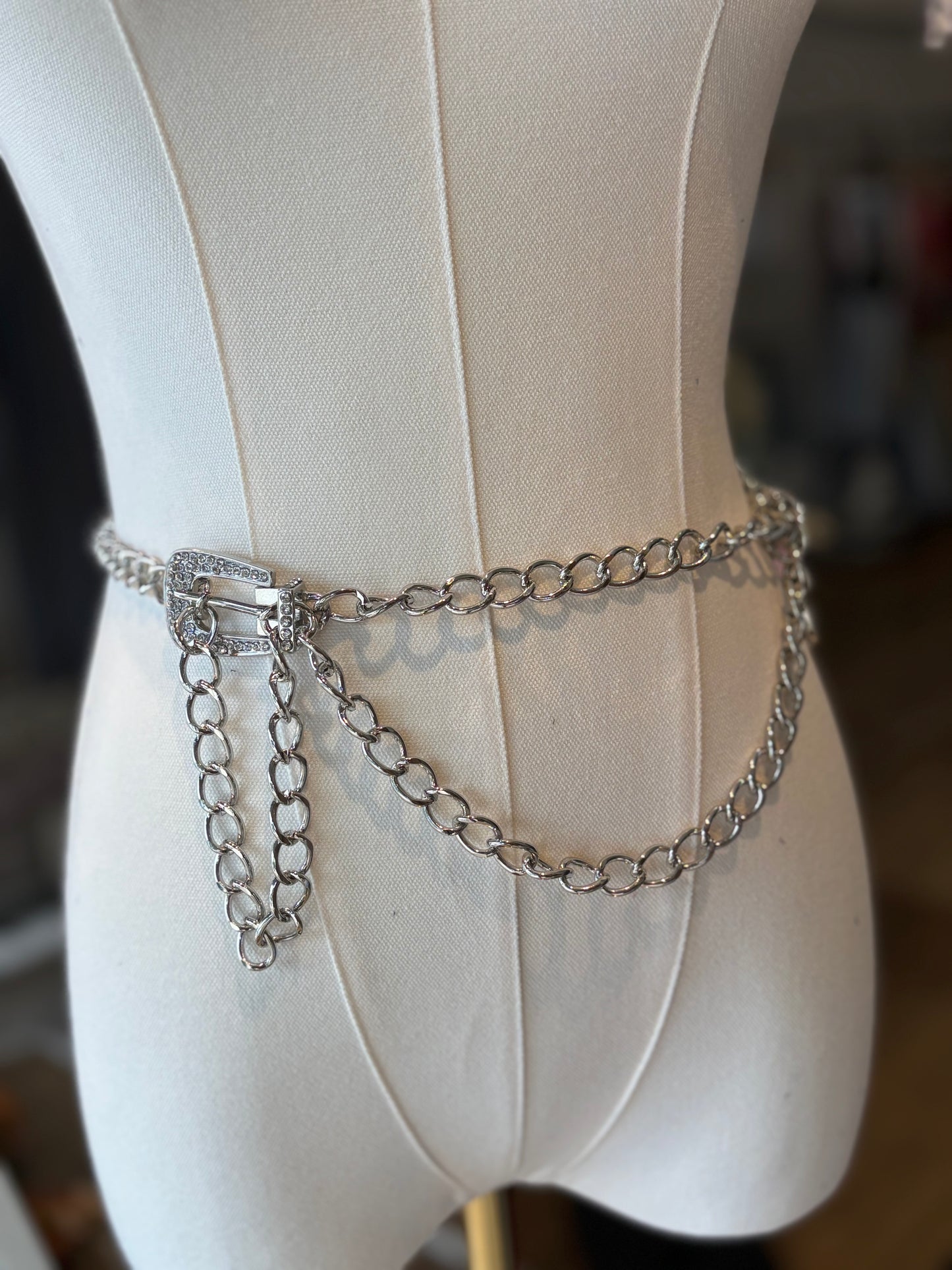 Bling Chain Belt - Silver