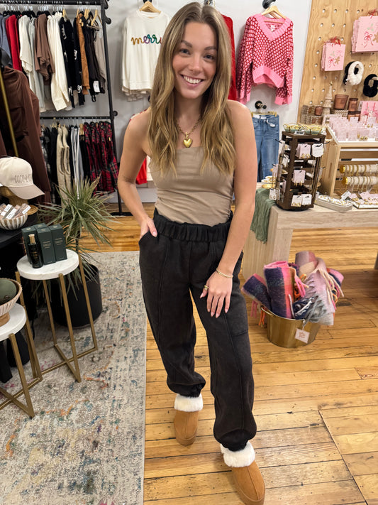 Washed Wren Sweatpants — Coal Stone