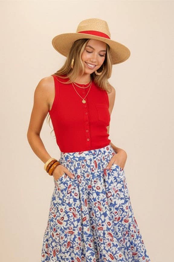 Josie Button Down Tank