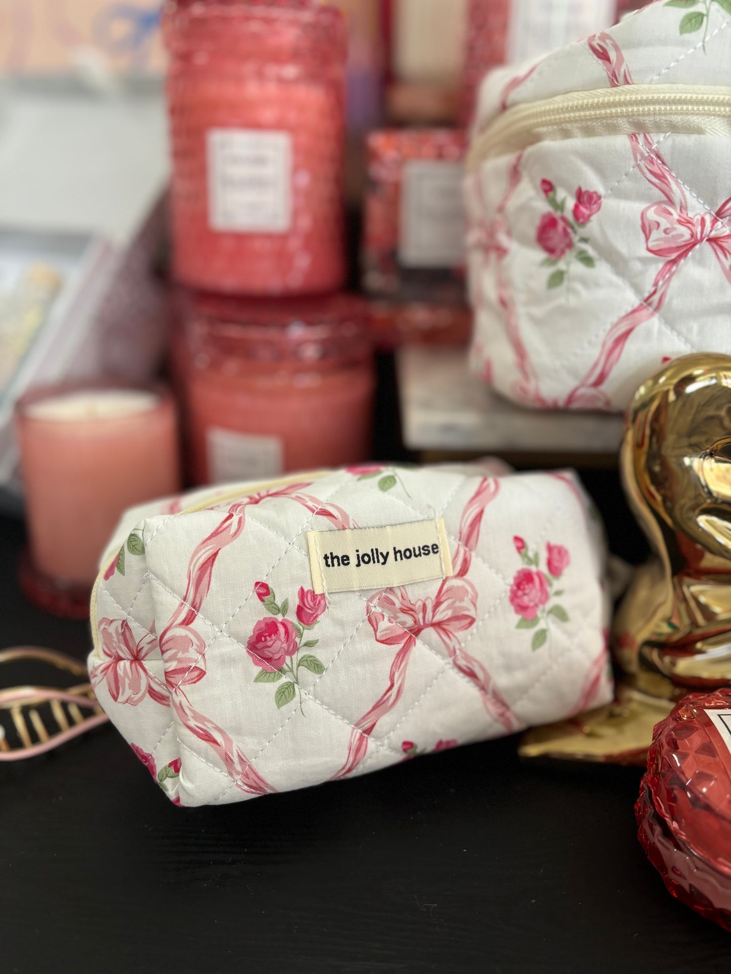 Rose Bow Cosmetic Bag