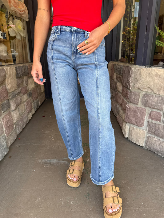 Sutton Seam Barrel Jeans