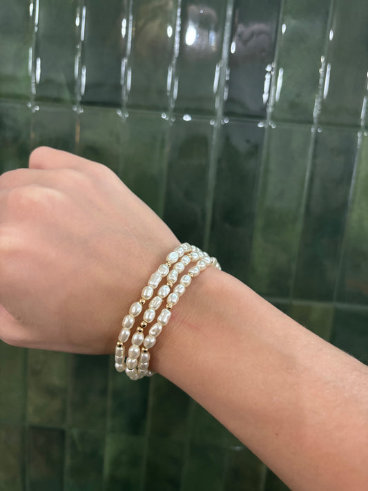 Pearl Chain Bracelet Set