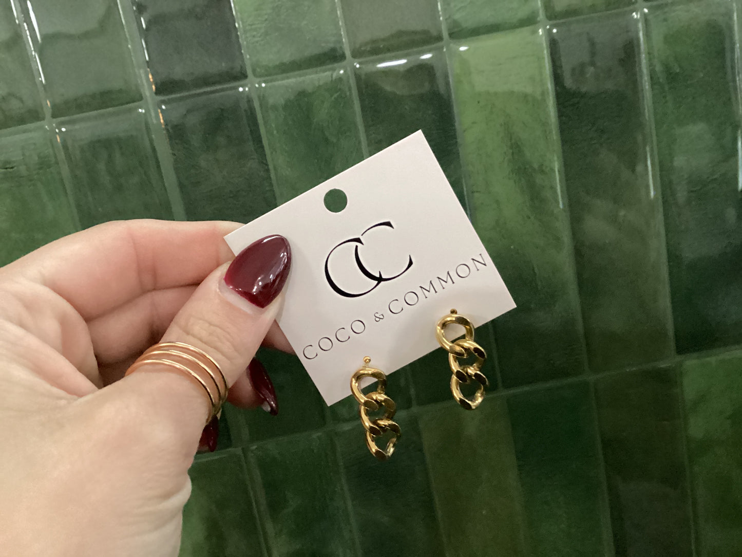 Chain Earrings - Gold