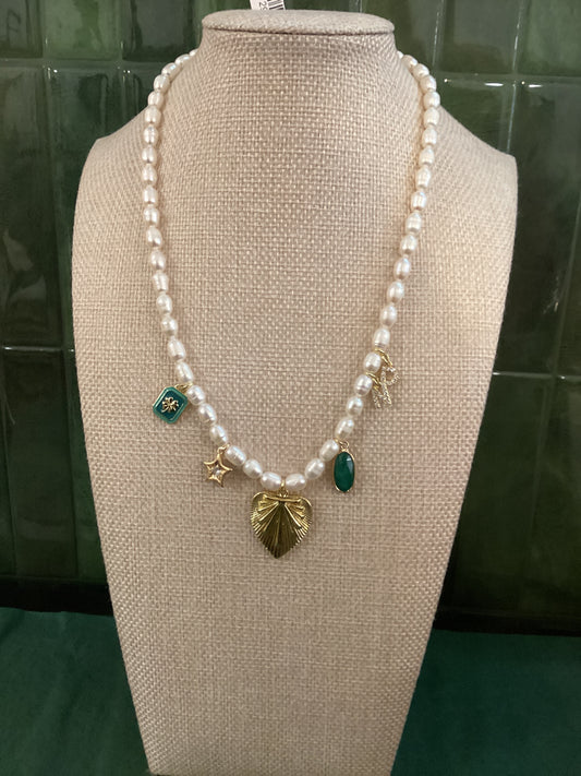 Notre Dame Inspired Pearl Necklace