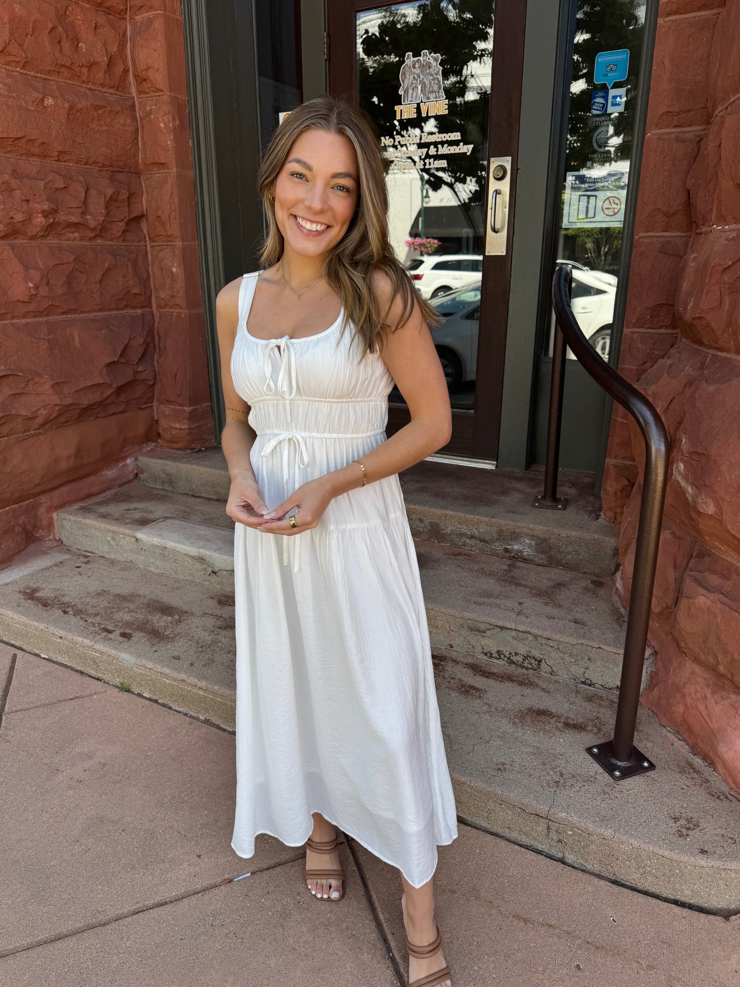 The Cambria Dress | White