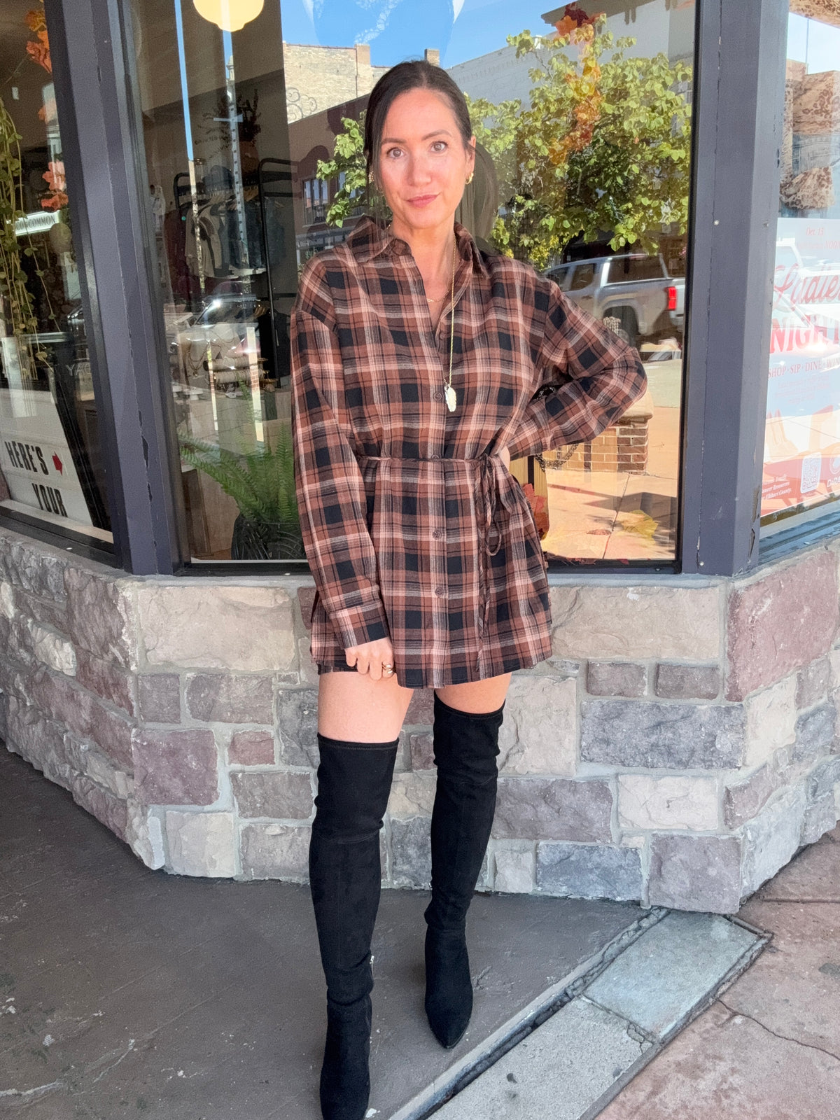 Brynn Plaid Romper