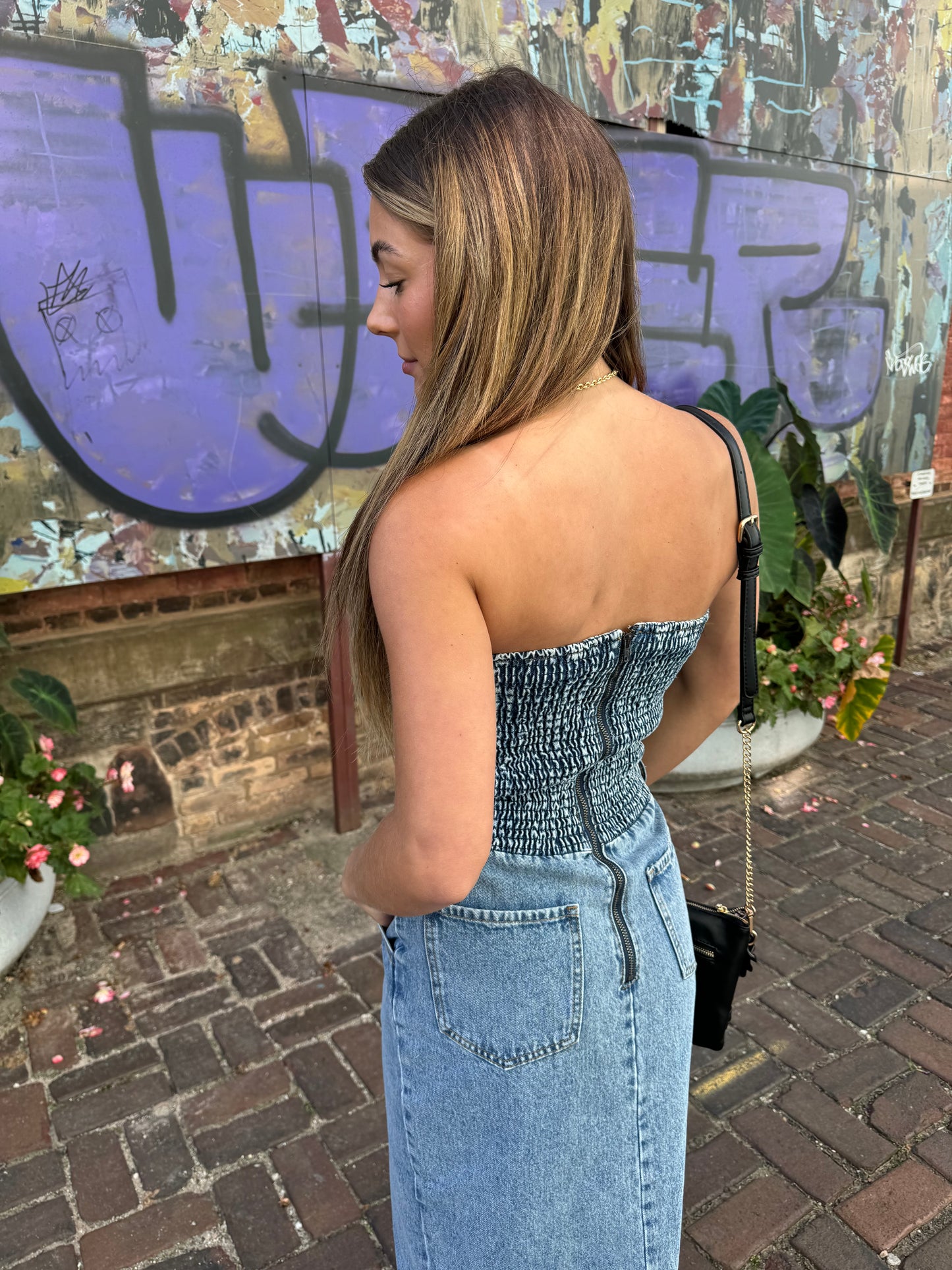 Savannah Midi Denim Dress