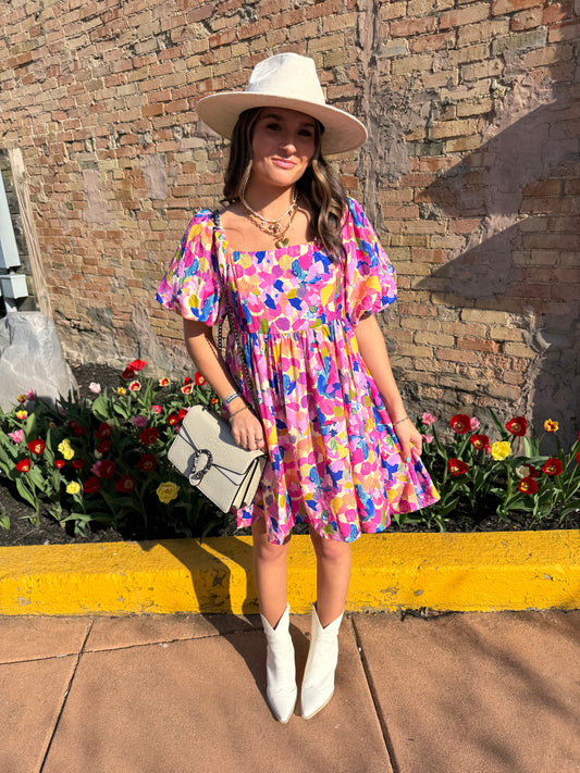 Bella Bubble Sleeve Dress