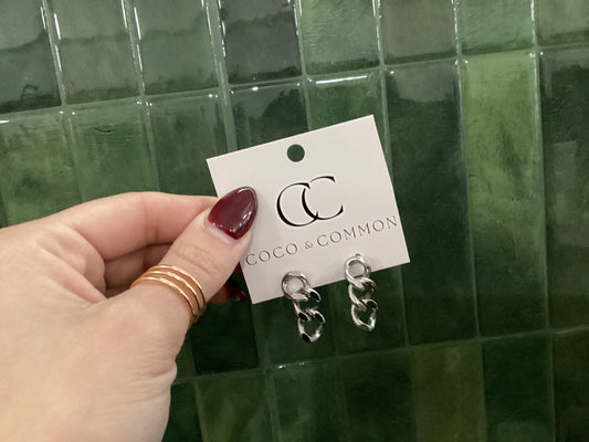 Chain Earrings - Silver