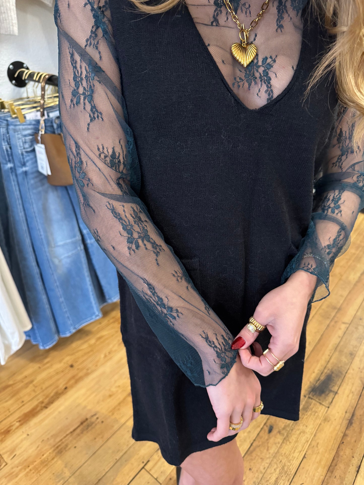 Cove Lace Top – Emerald