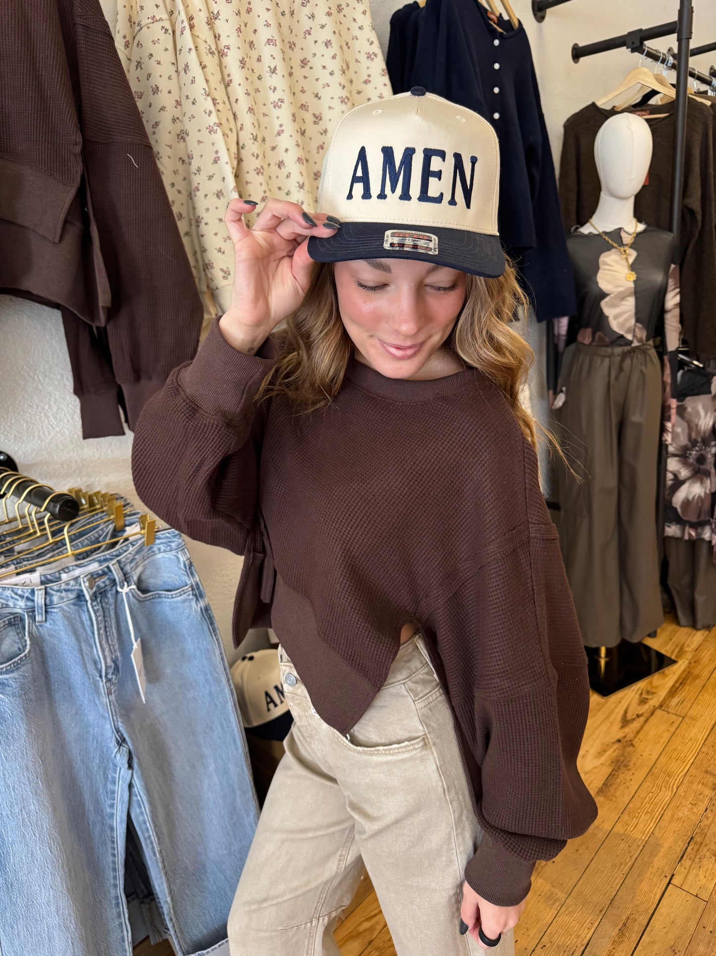 Cocoa Drift Waffle Top