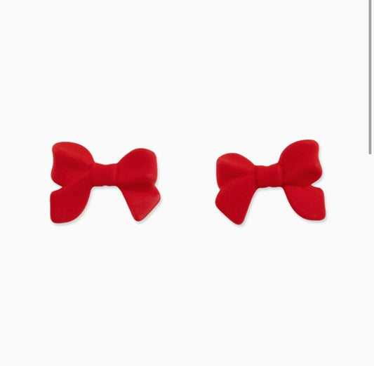 Red Bow Earrings
