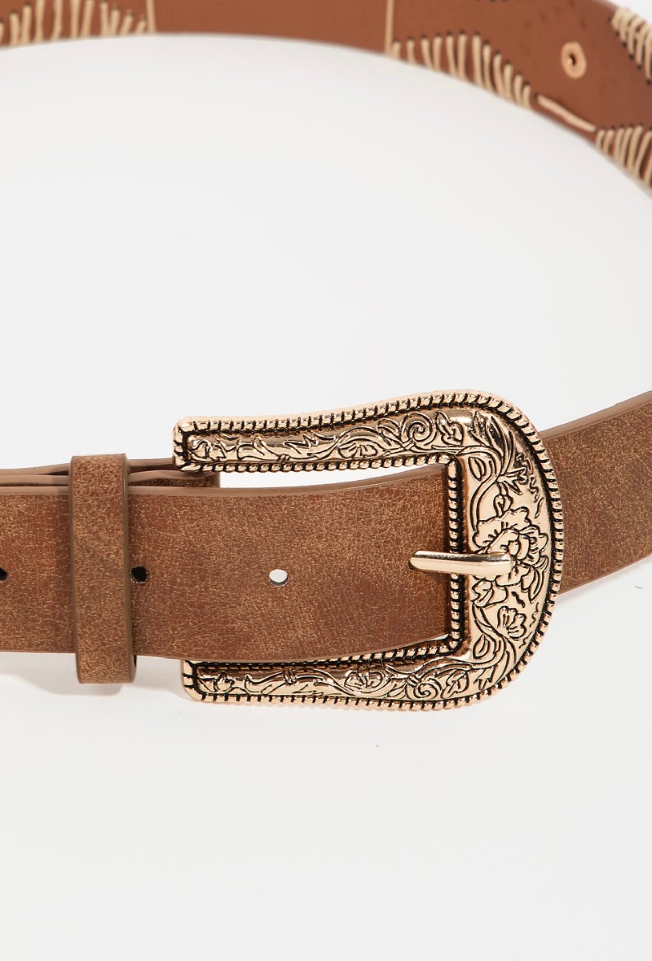 Stitched Belt - Brown