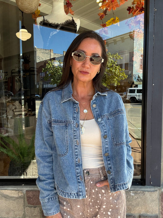 Rowan Cropped Jean Jacket