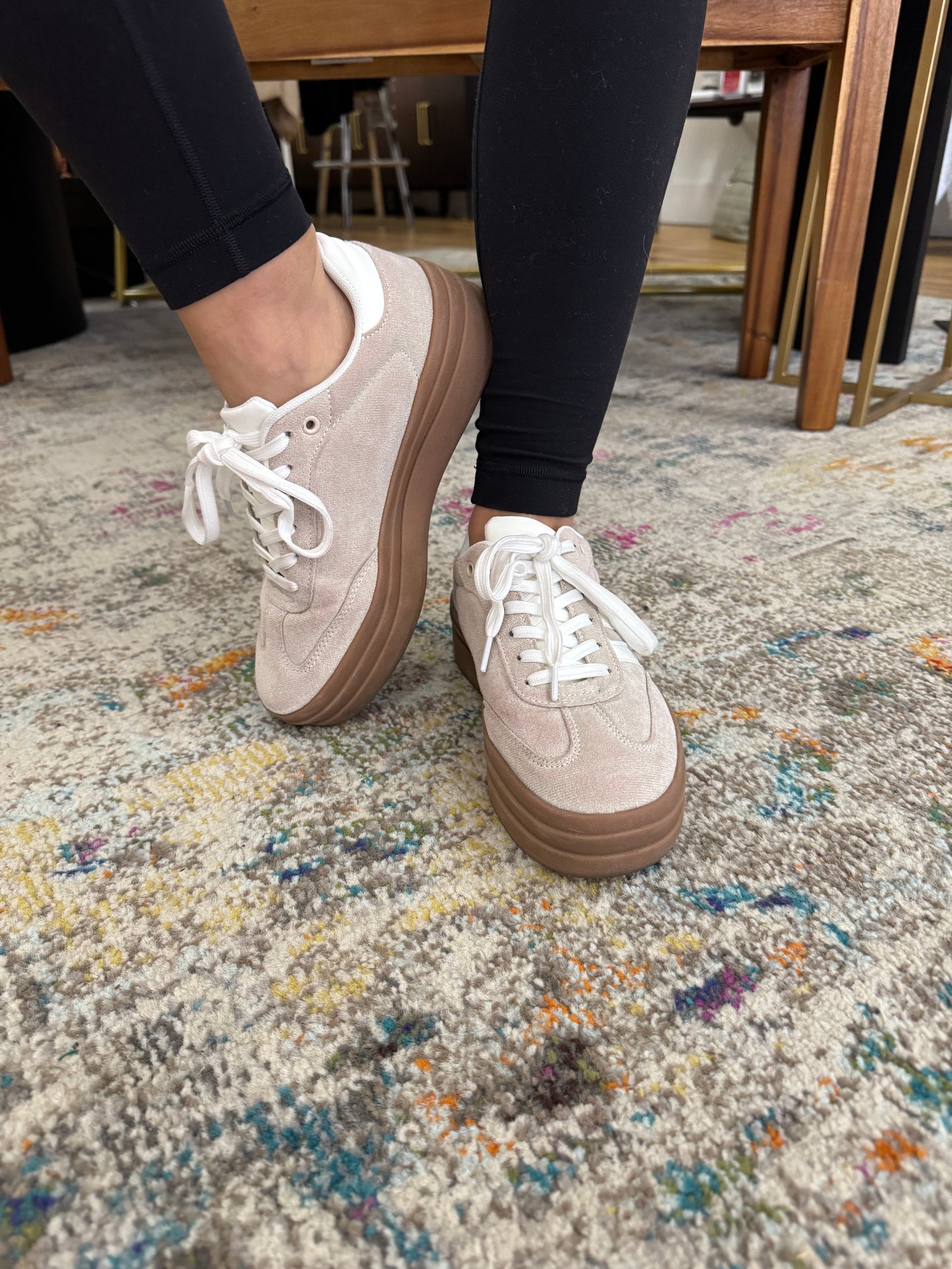 Taylor Platform Sneaker - Beige